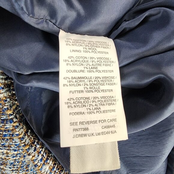 J.Crew Tweed Knit Sheath Dress – Blue, White, Red - Picture 11 of 11